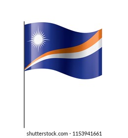 Marshall Islands flag, vector illustration on a white background
