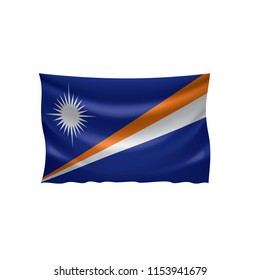 Marshall Islands flag, vector illustration on a white background