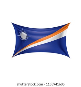 Marshall Islands flag, vector illustration on a white background