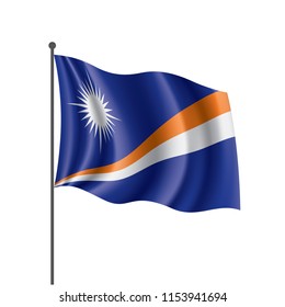 Marshall Islands flag, vector illustration on a white background