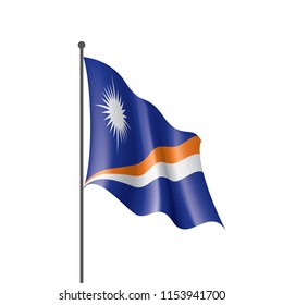 Marshall Islands flag, vector illustration on a white background