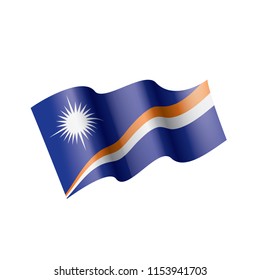 Marshall Islands flag, vector illustration on a white background