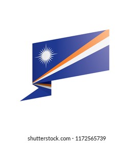 Marshall Islands flag, vector illustration on a white background