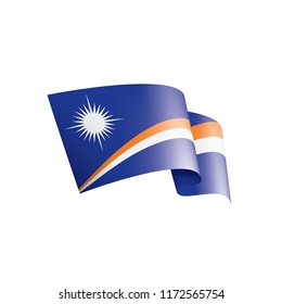 Marshall Islands flag, vector illustration on a white background