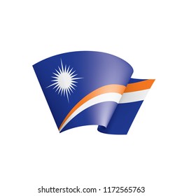 Marshall Islands flag, vector illustration on a white background