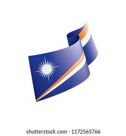 Marshall Islands flag, vector illustration on a white background