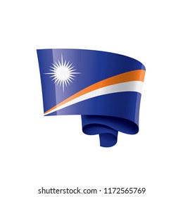 Marshall Islands flag, vector illustration on a white background
