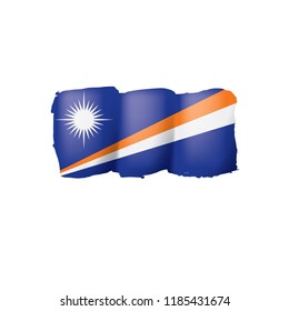 Marshall Islands flag, vector illustration on a white background.