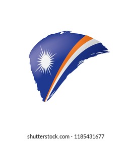 Marshall Islands flag, vector illustration on a white background.
