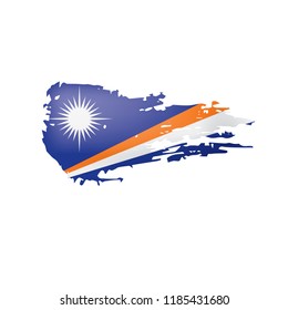 Marshall Islands flag, vector illustration on a white background.