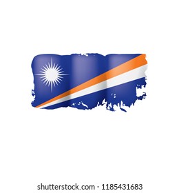 Marshall Islands flag, vector illustration on a white background.
