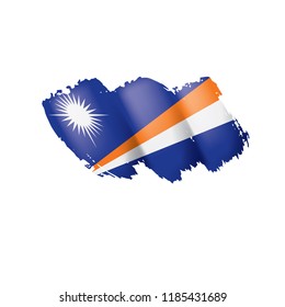 Marshall Islands flag, vector illustration on a white background.