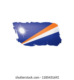 Marshall Islands flag, vector illustration on a white background.