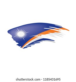 Marshall Islands flag, vector illustration on a white background.