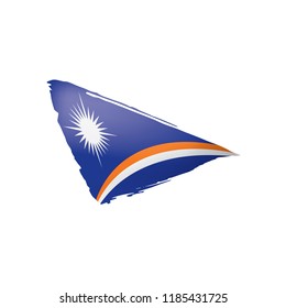 Marshall Islands flag, vector illustration on a white background.