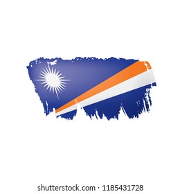 Marshall Islands flag, vector illustration on a white background.