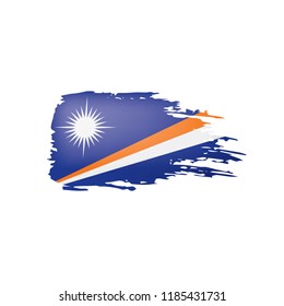 Marshall Islands flag, vector illustration on a white background.