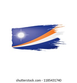 Marshall Islands flag, vector illustration on a white background.
