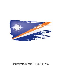 Marshall Islands flag, vector illustration on a white background.