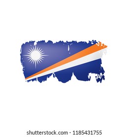 Marshall Islands flag, vector illustration on a white background.