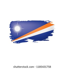 Marshall Islands flag, vector illustration on a white background.