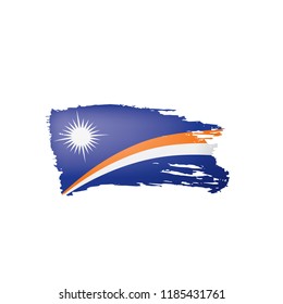 Marshall Islands flag, vector illustration on a white background.