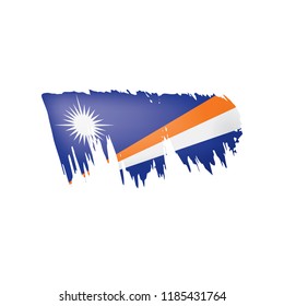 Marshall Islands flag, vector illustration on a white background.