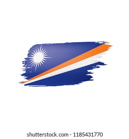 Marshall Islands flag, vector illustration on a white background.