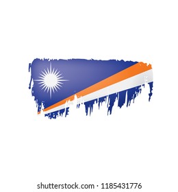 Marshall Islands flag, vector illustration on a white background.