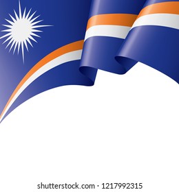 Marshall Islands flag, vector illustration on a white background