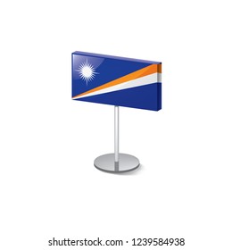 Marshall Islands flag, vector illustration on a white background