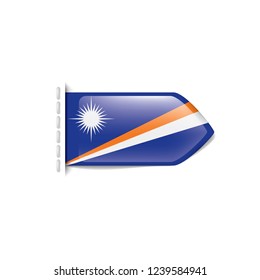 Marshall Islands flag, vector illustration on a white background
