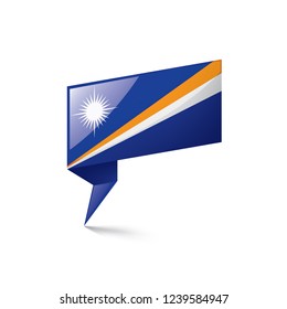 Marshall Islands flag, vector illustration on a white background
