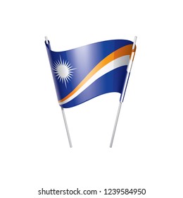 Marshall Islands flag, vector illustration on a white background