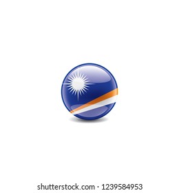 Marshall Islands flag, vector illustration on a white background