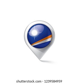 Marshall Islands flag, vector illustration on a white background