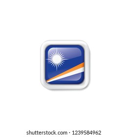 Marshall Islands flag, vector illustration on a white background