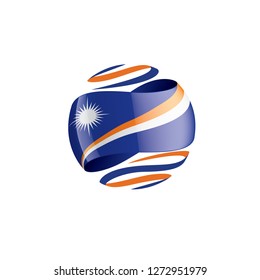 Marshall Islands flag, vector illustration on a white background