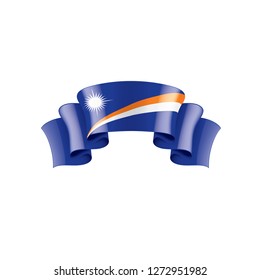 Marshall Islands flag, vector illustration on a white background