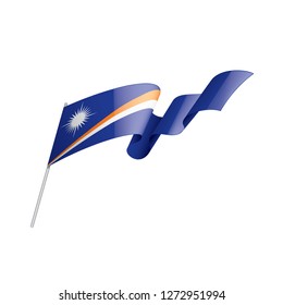 Marshall Islands flag, vector illustration on a white background