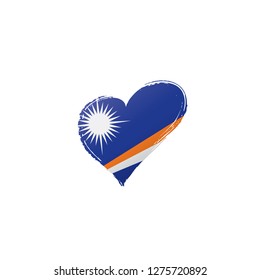 Marshall Islands flag, vector illustration on a white background