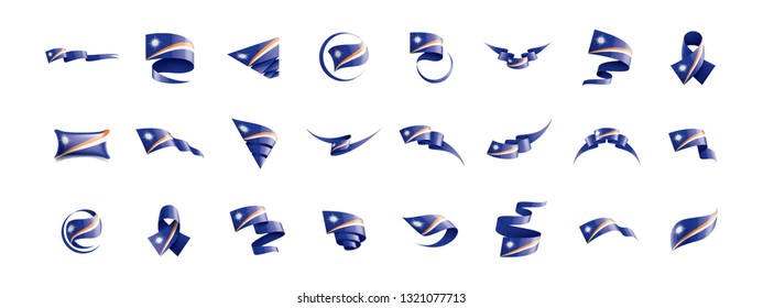 Marshall Islands flag, vector illustration on a white background