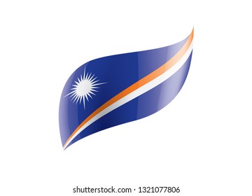 Marshall Islands flag, vector illustration on a white background