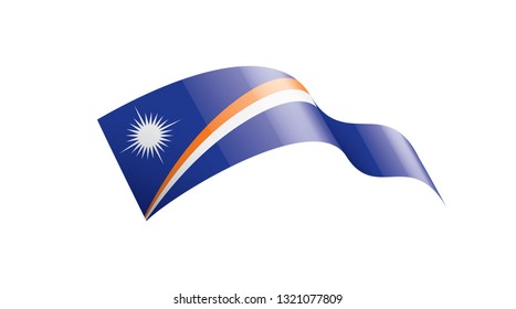 Marshall Islands flag, vector illustration on a white background