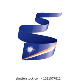 Marshall Islands flag, vector illustration on a white background