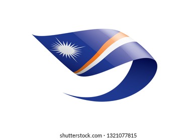 Marshall Islands flag, vector illustration on a white background