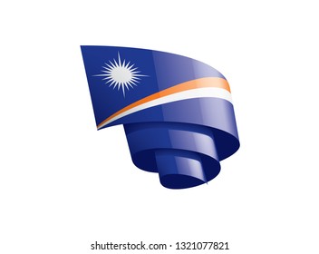 Marshall Islands flag, vector illustration on a white background