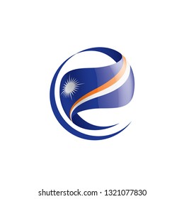 Marshall Islands flag, vector illustration on a white background