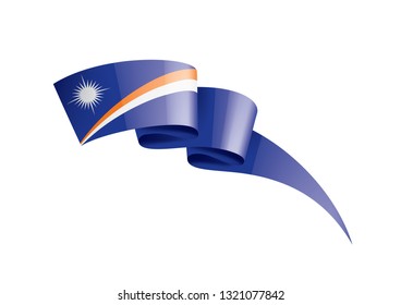 Marshall Islands flag, vector illustration on a white background