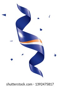 Marshall Islands flag, vector illustration on a white background